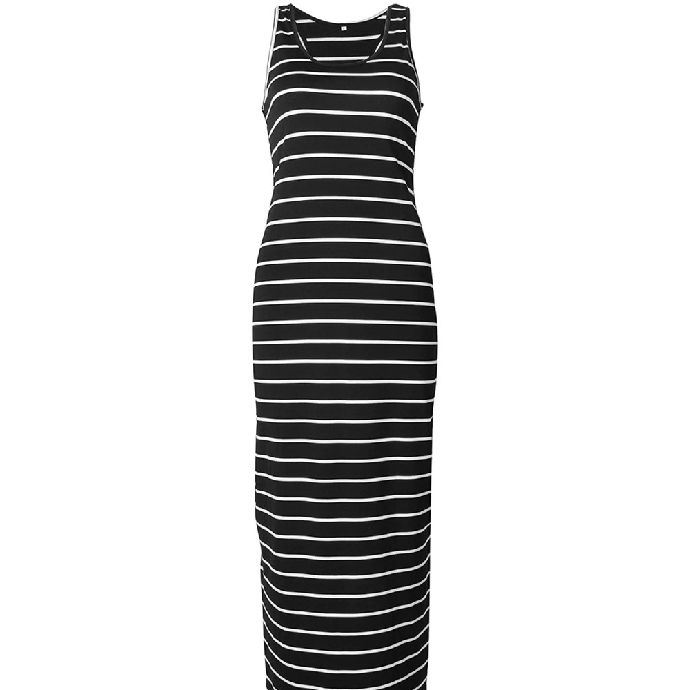 White and Black Striped Ambiance Sundress
